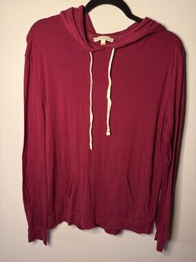 Express One Eleven Burgundy Lightweight Hoodie